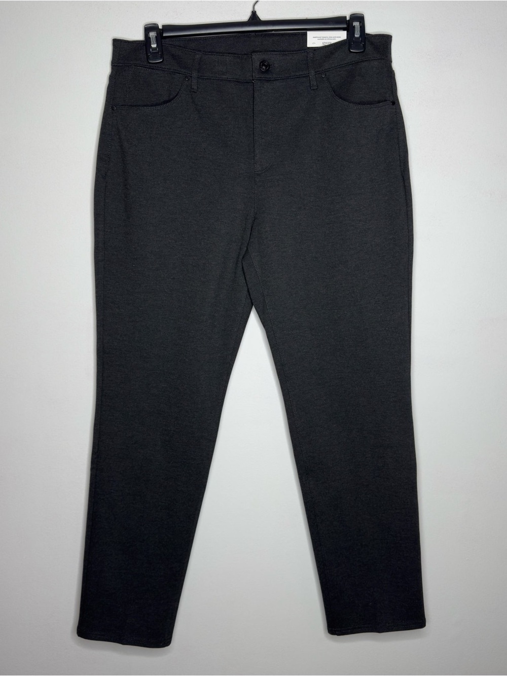 Chico’s Slim Leg Ponte Charcoal Gray Jeggings - Size 14